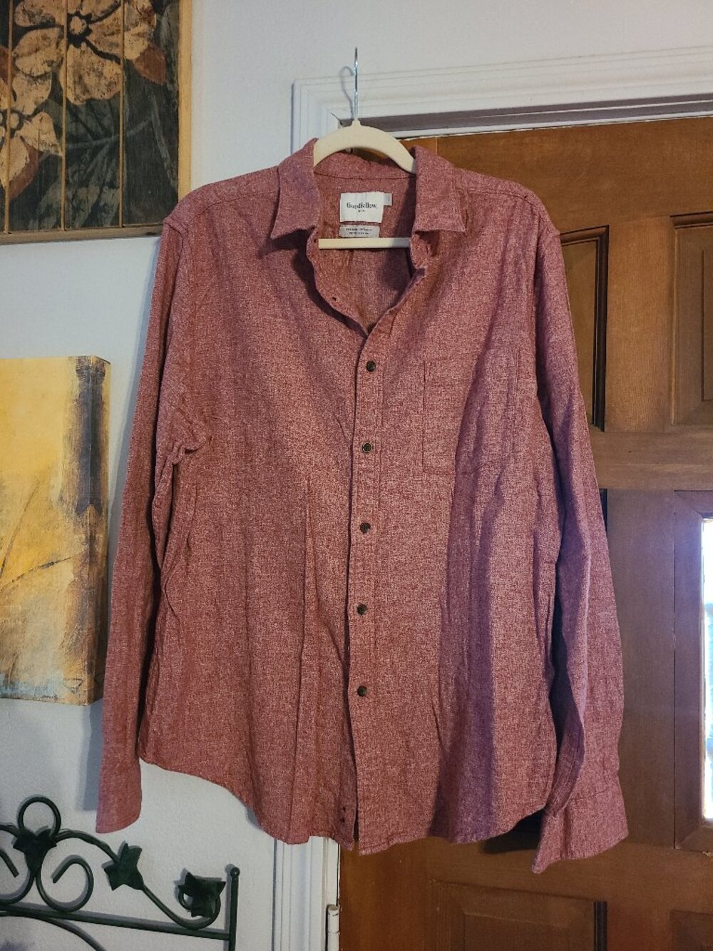 Goodfellow & Co Red Flannel Size L Men's